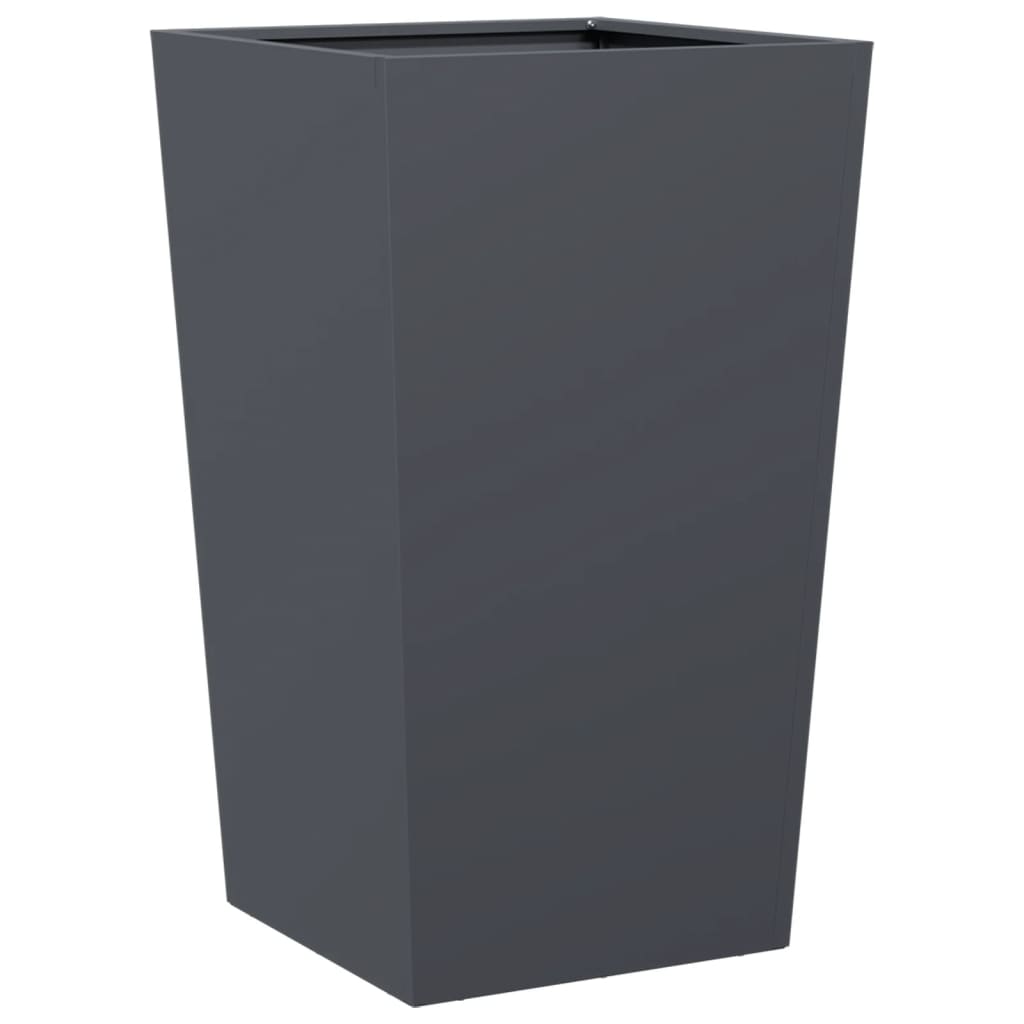 Plantenbak 45x45x75 cm staal antracietkleurig