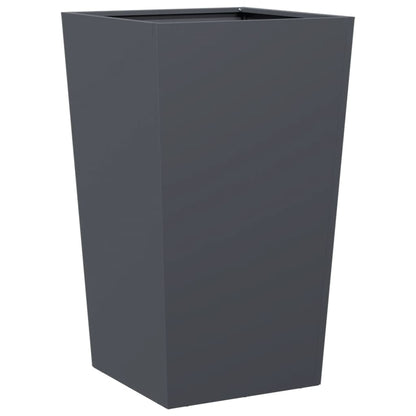 Plantenbak 45x45x75 cm staal antracietkleurig
