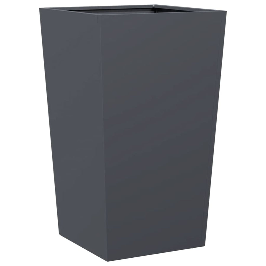 Plantenbak 45x45x75 cm staal antracietkleurig