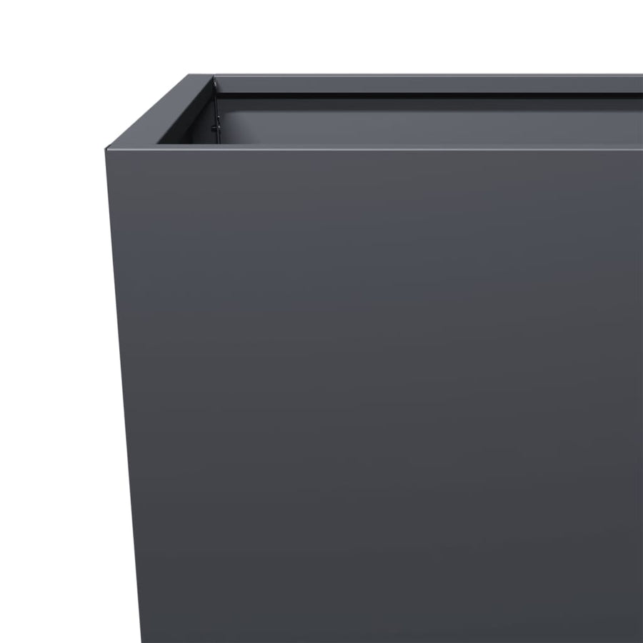 Plantenbak 45x45x75 cm staal antracietkleurig