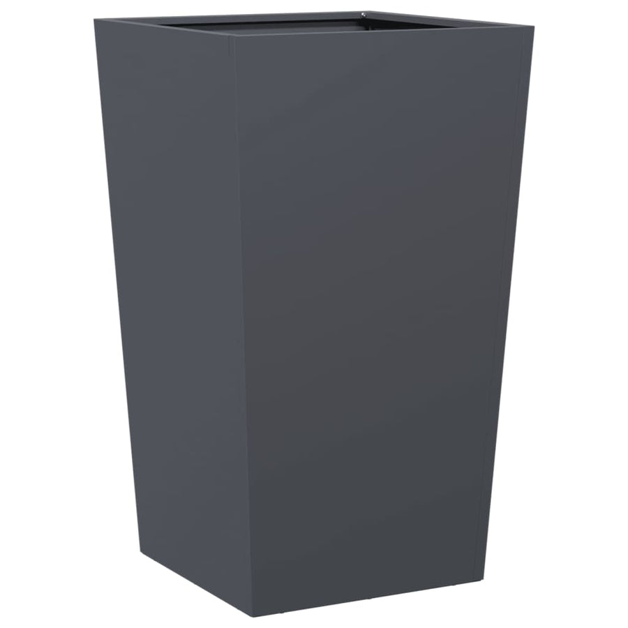 Plantenbakken 2 st 45x45x75 cm staal antracietkleurig