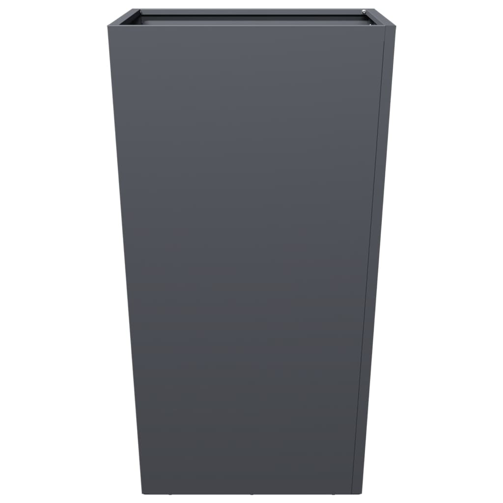 Plantenbakken 2 st 45x45x75 cm staal antracietkleurig