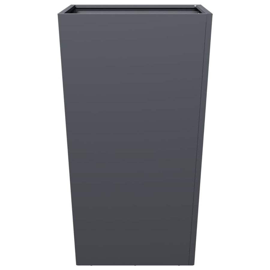 Plantenbakken 2 st 45x45x75 cm staal antracietkleurig