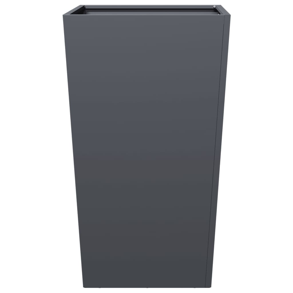 Plantenbakken 2 st 45x45x75 cm staal antracietkleurig