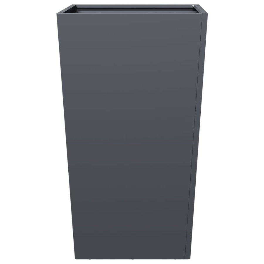 Plantenbakken 2 st 45x45x75 cm staal antracietkleurig