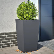 Plantenbak staal 45x45x75 cm antraciet 2 stuks