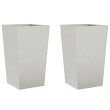 Plantenbakken 2 st 45x45x75 cm roestvrij staal