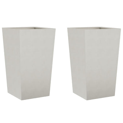 Plantenbakken 2 st 45x45x75 cm roestvrij staal