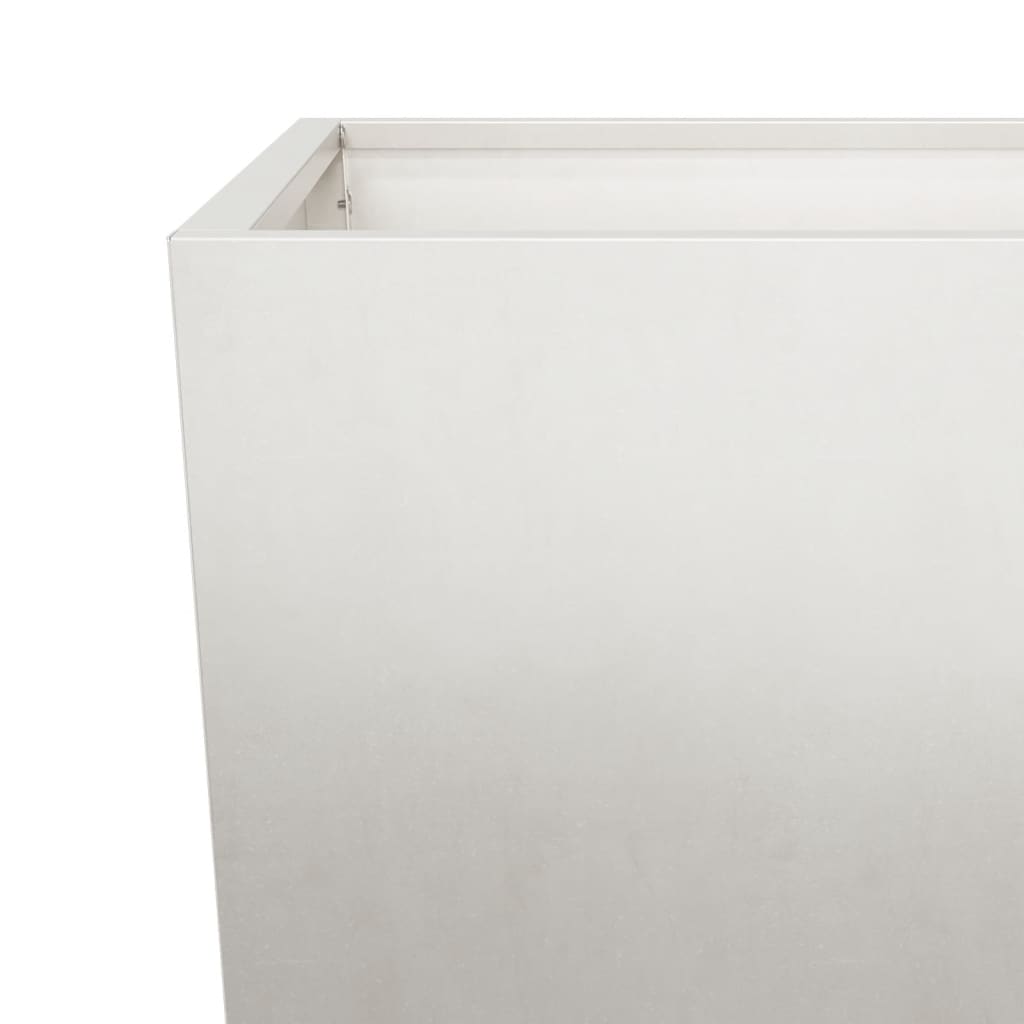 Plantenbakken 2 st 45x45x75 cm roestvrij staal
