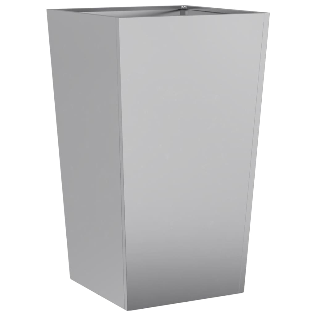 Plantenbakken 2 st 45x45x75 cm gegalvaniseerd staal