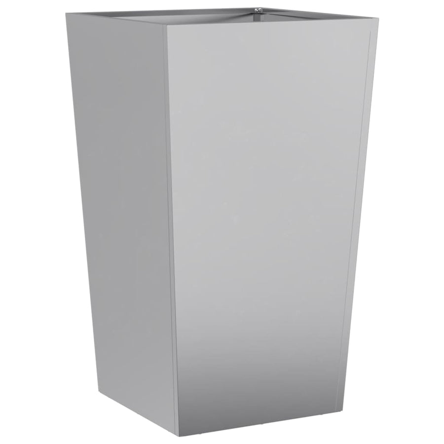 Plantenbakken 2 st 45x45x75 cm gegalvaniseerd staal