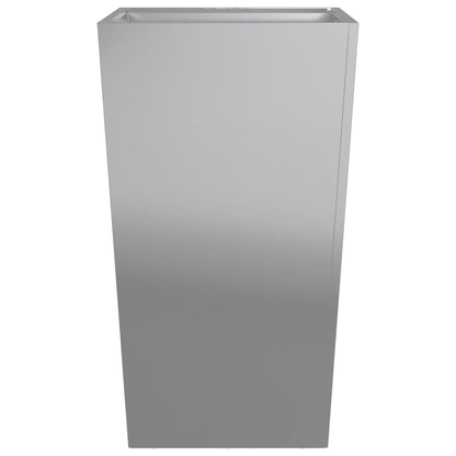 Plantenbakken 2 st 45x45x75 cm gegalvaniseerd staal