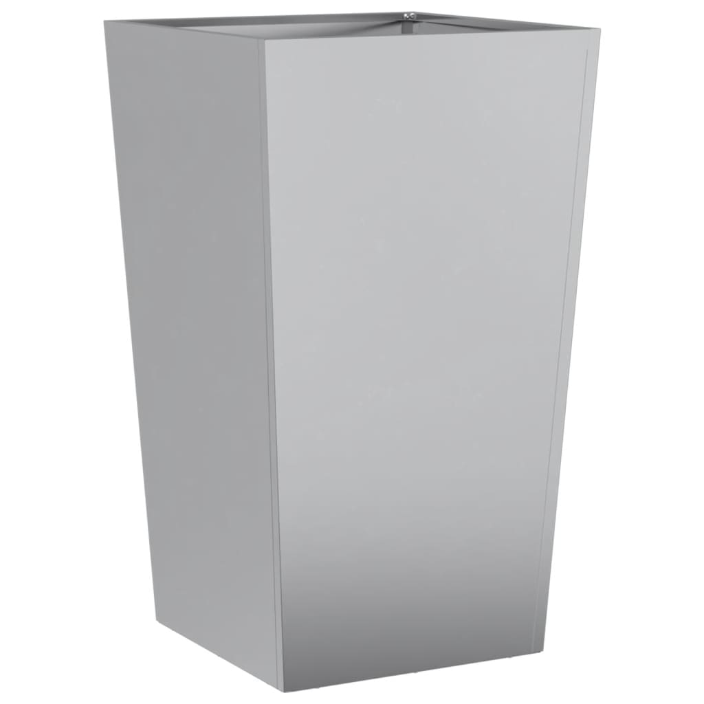 Plantenbakken 2 st 45x45x75 cm gegalvaniseerd staal