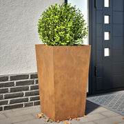Plantenbak cortenstaal 45x45x75 cm set van 2