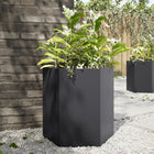 Planters 2 pcs hexagonal 46x40x45 cm steel black