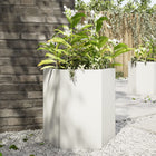 Planter hexagonal 46x40x45 cm steel white