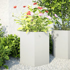 Planters 2 pcs hexagonal 46x40x45 cm steel white