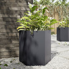 Plantenbak zeshoek 46x40x45 cm staal antraciet