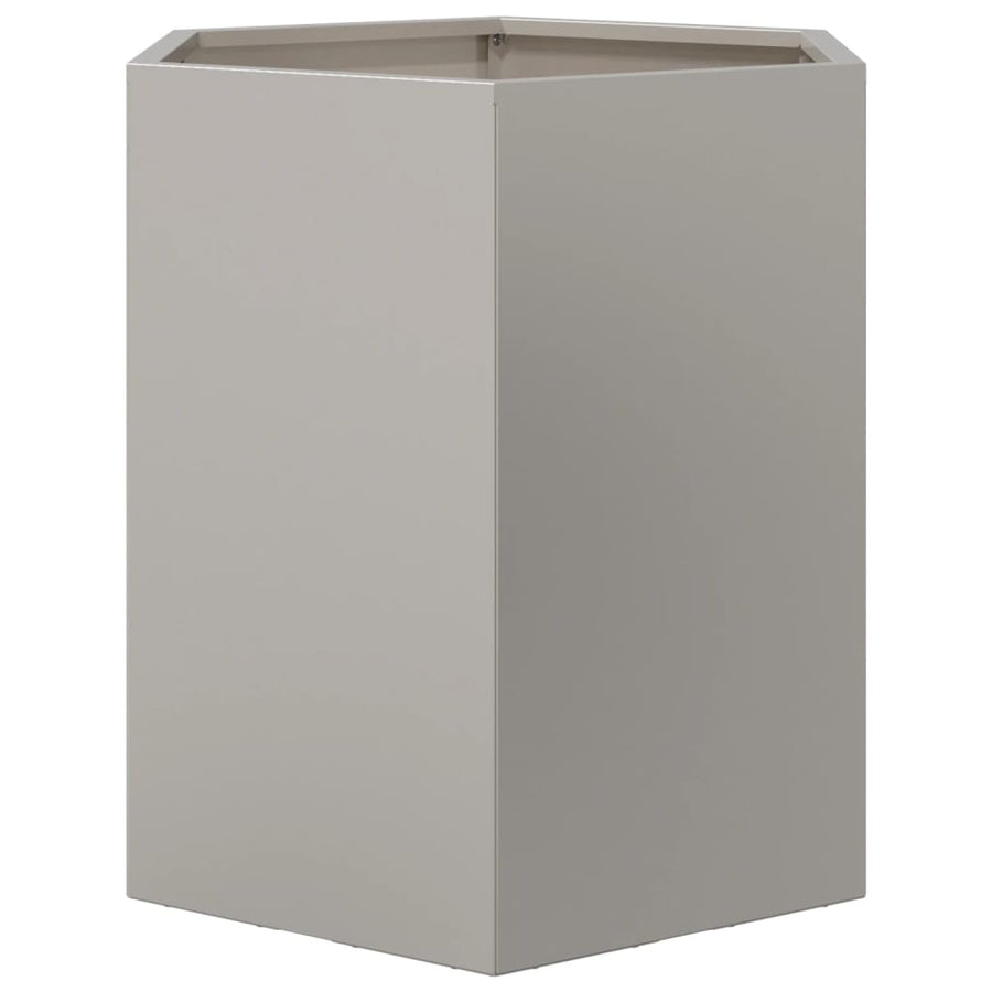 Plantenbak zeshoek 46x40x45 cm roestvrijstaal