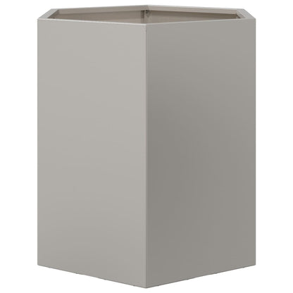 Plantenbak zeshoek 46x40x45 cm roestvrijstaal