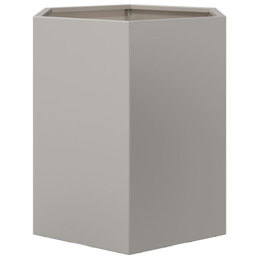 Plantenbak zeshoek 46x40x45 cm roestvrijstaal