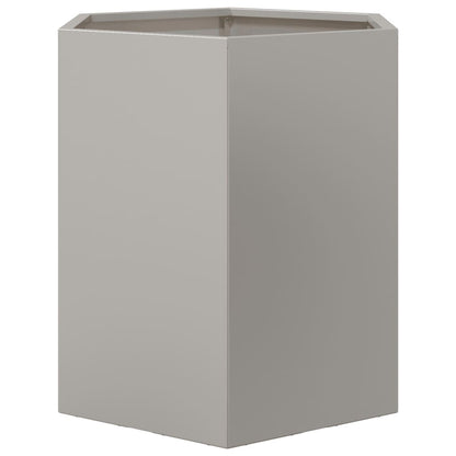 Plantenbakken 2 st zeshoek 46x40x45 cm roestvrijstaal