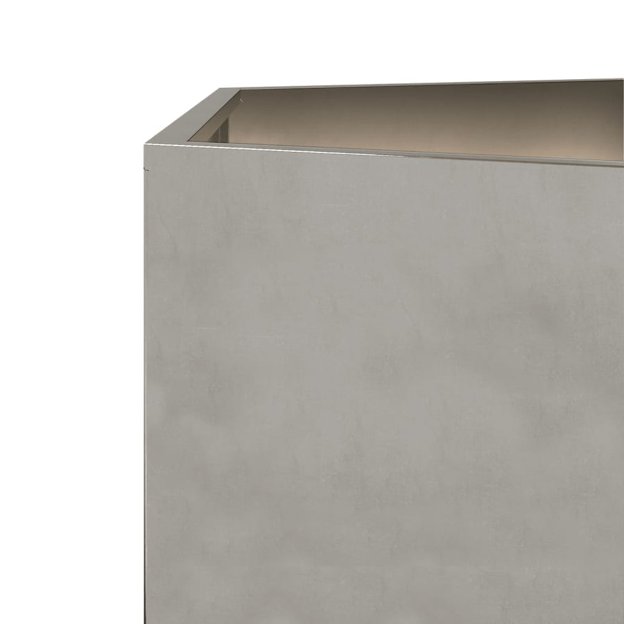 Plantenbakken 2 st zeshoek 46x40x45 cm roestvrijstaal