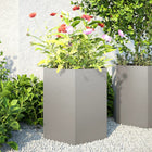 Plantenbak zeshoek 46x40x45 cm roestvrijstaal 2 stuks