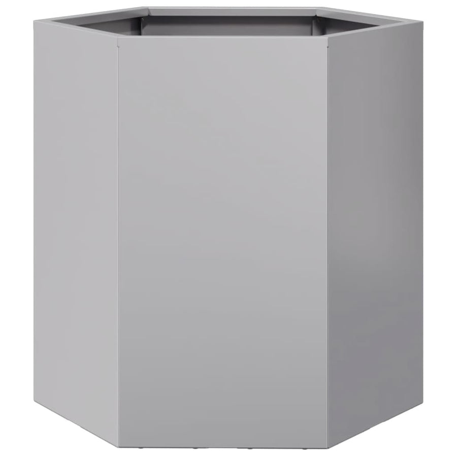 Plantenbak zeshoek 46x40x45 cm gegalvaniseerd staal