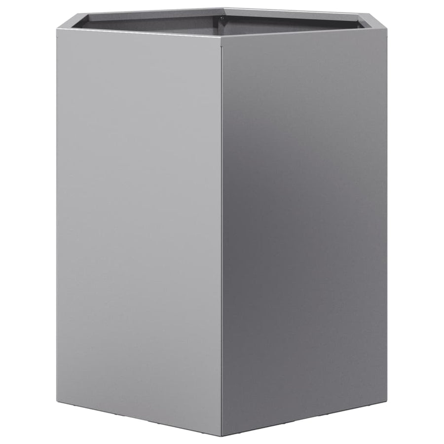 Plantenbak zeshoek 46x40x45 cm gegalvaniseerd staal