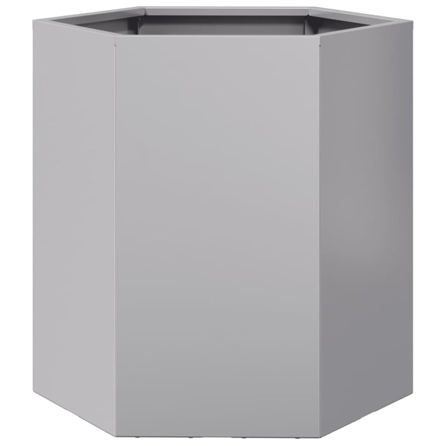 Plantenbak zeshoek 46x40x45 cm gegalvaniseerd staal