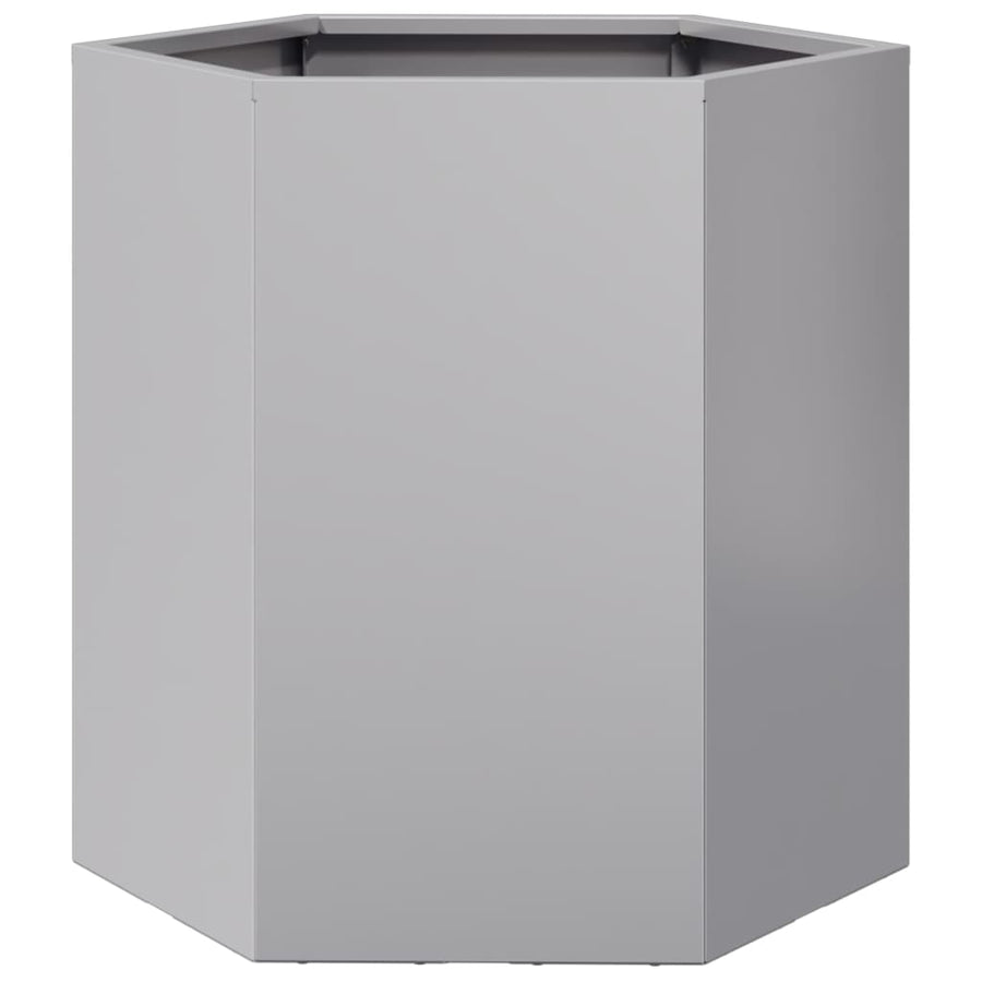 Plantenbakken 2 st zeshoek 46x40x45 cm gegalvaniseerd staal