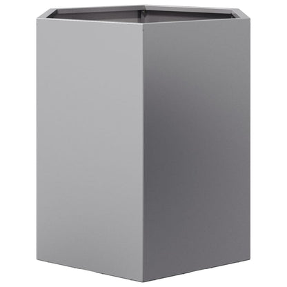 Plantenbakken 2 st zeshoek 46x40x45 cm gegalvaniseerd staal