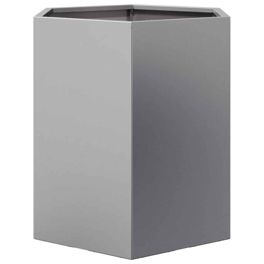 Plantenbakken 2 st zeshoek 46x40x45 cm gegalvaniseerd staal
