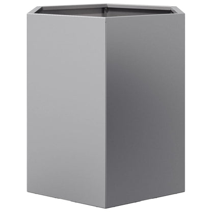 Plantenbakken 2 st zeshoek 46x40x45 cm gegalvaniseerd staal