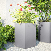 Plantenbak zeshoek 46x40x45 cm gegalvaniseerd staal 2 stuks