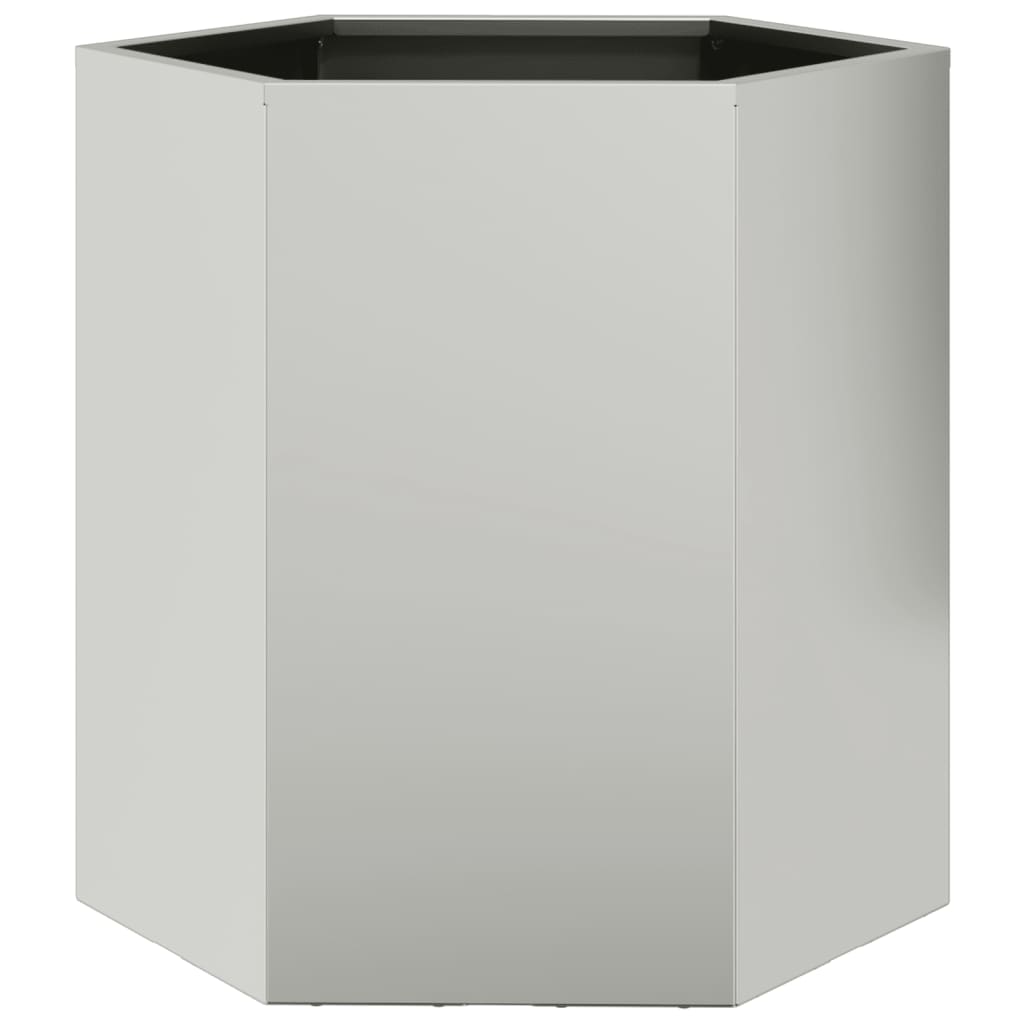 Plantenbakken 2 st zeshoek 46x40x45 cm cortenstaal