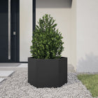 Hexagonal planter 69x60x45 cm steel black