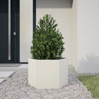 Hexagonal planter 69x60x45 cm steel white