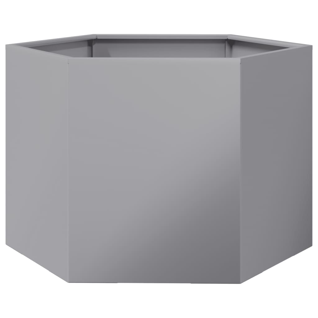 Plantenbak zeshoek 69x60x45 cm gegalvaniseerd staal