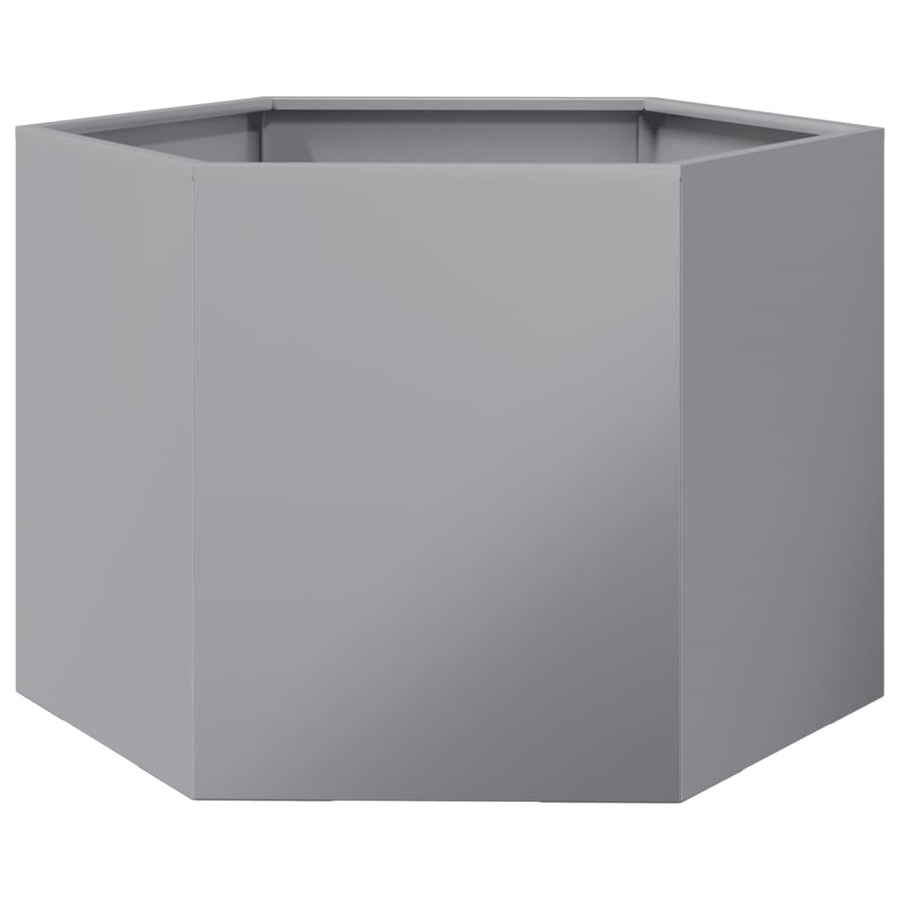 Plantenbak zeshoek 69x60x45 cm gegalvaniseerd staal