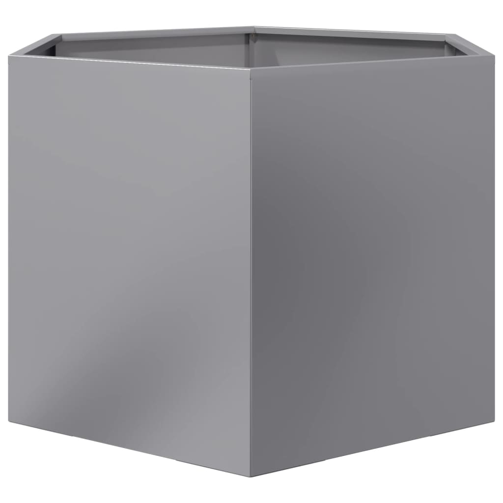 Plantenbak zeshoek 69x60x45 cm gegalvaniseerd staal