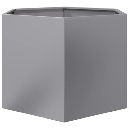 Plantenbak zeshoek 69x60x45 cm gegalvaniseerd staal