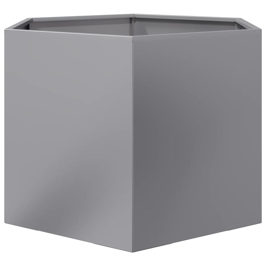 Plantenbak zeshoek 69x60x45 cm gegalvaniseerd staal