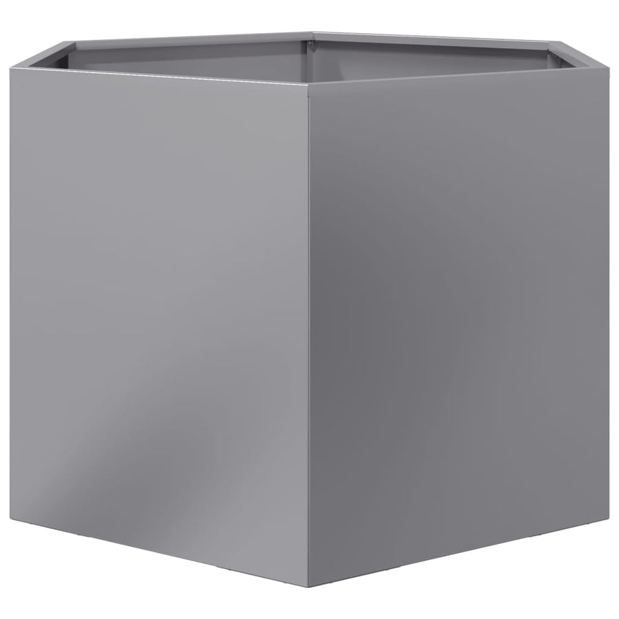 Plantenbak zeshoek 69x60x45 cm gegalvaniseerd staal