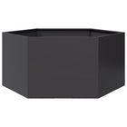 Hexagonal planter 104x90x45 cm steel black