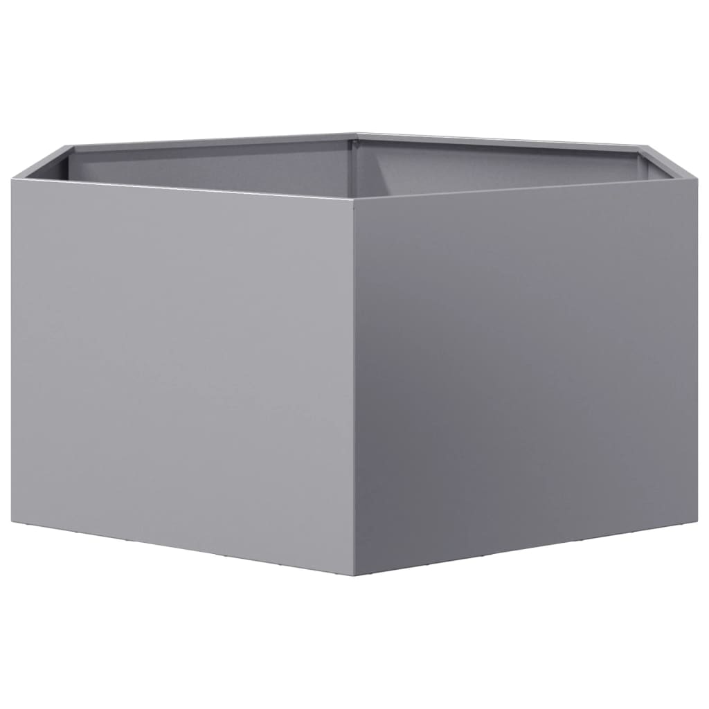 Plantenbak zeshoek 104x90x45 cm gegalvaniseerd staal