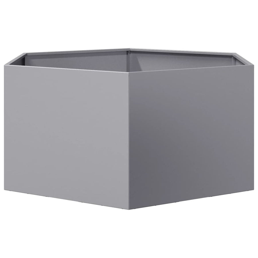 Plantenbak zeshoek 104x90x45 cm gegalvaniseerd staal