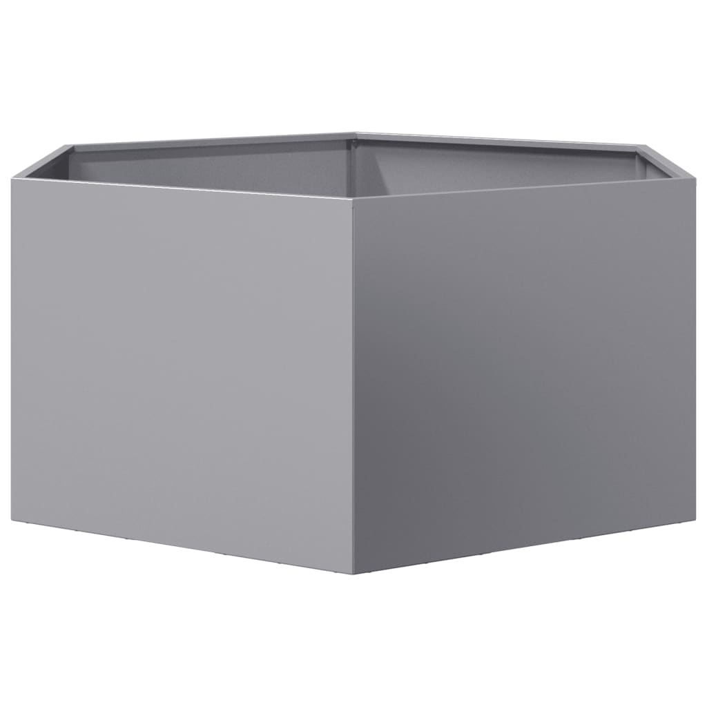 Plantenbak zeshoek 104x90x45 cm gegalvaniseerd staal
