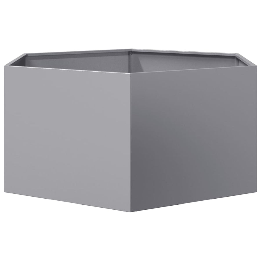 Plantenbak zeshoek 104x90x45 cm gegalvaniseerd staal
